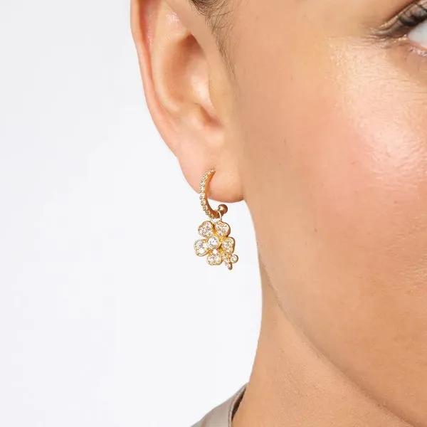 Laurel Hoop & Charm Earring Image 2 Hingham Jewelers Hingham, MA