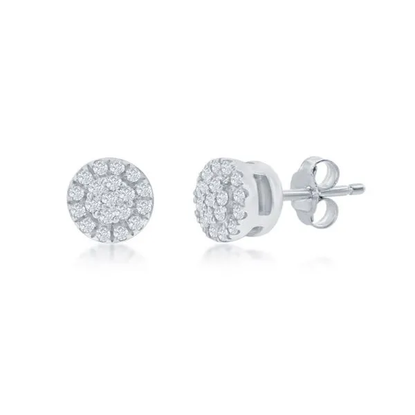 Diamond Cluster Halo Stud Earrings Hingham Jewelers Hingham, MA
