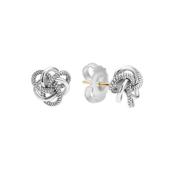 Small Silver Love Knot Earrings Hingham Jewelers Hingham, MA