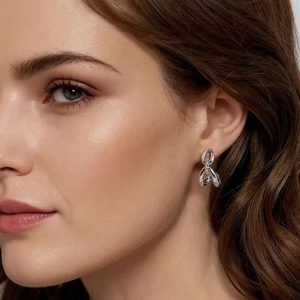 Open Link J Hoop Earrings Image 2 Hingham Jewelers Hingham, MA
