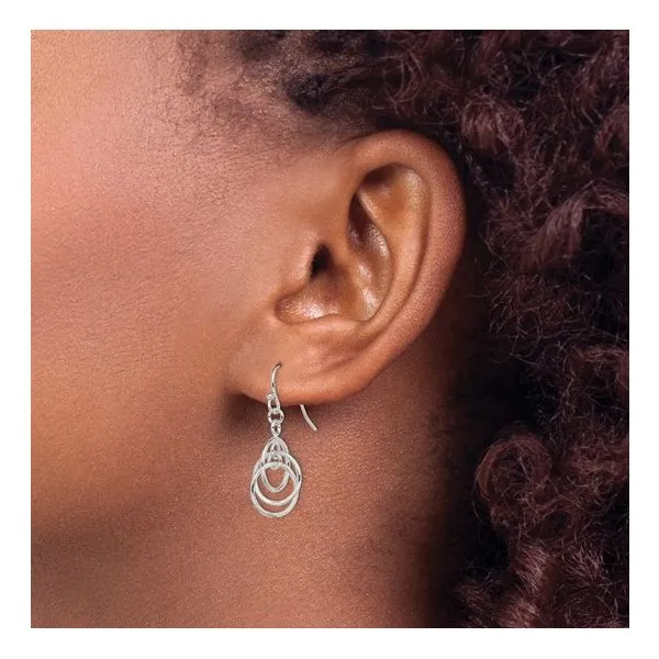 Intertwined Circle Dangle Earrings Image 2 Hingham Jewelers Hingham, MA