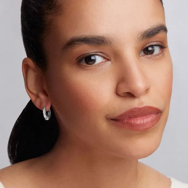 Caviar Spark Diamond Huggie Earrings Image 2 Hingham Jewelers Hingham, MA