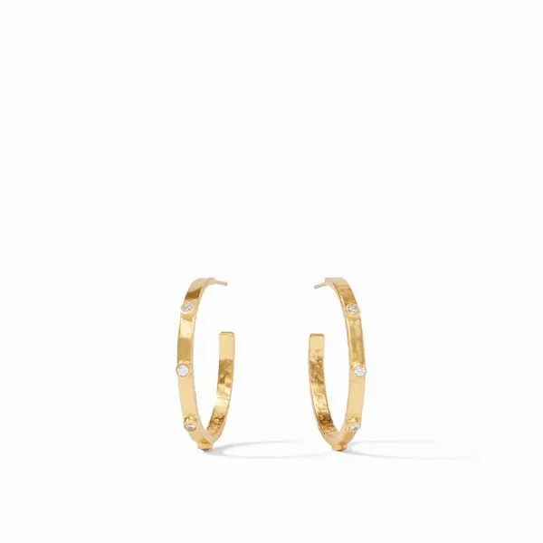 Crescent Stone Hoop Hingham Jewelers Hingham, MA