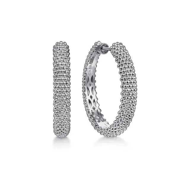 Classic Beaded Hoop Earrings Hingham Jewelers Hingham, MA