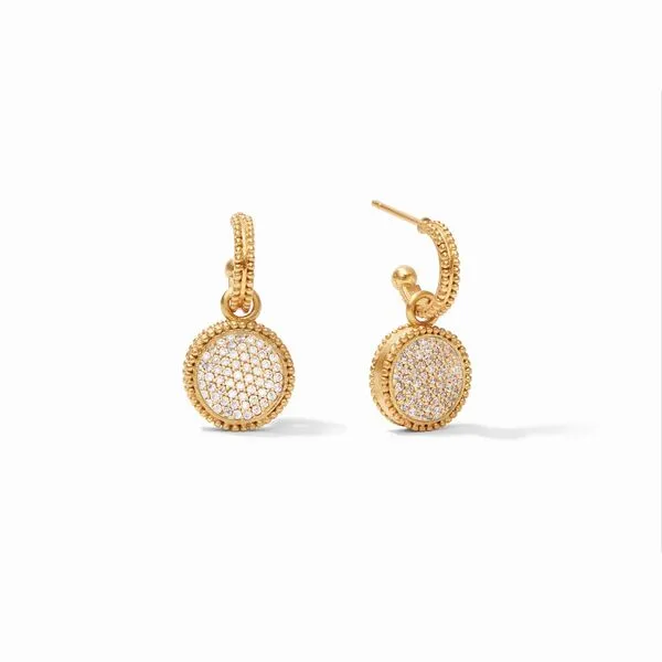 Fleur-de-Lis Hoop & Charm Earring Hingham Jewelers Hingham, MA