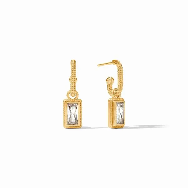 Baguette Hoop & Charm Earring Hingham Jewelers Hingham, MA