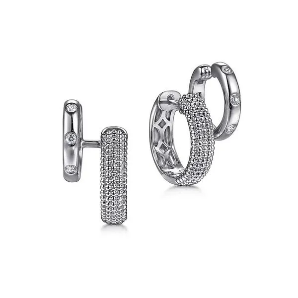Double Huggie Hoop Earrings Hingham Jewelers Hingham, MA