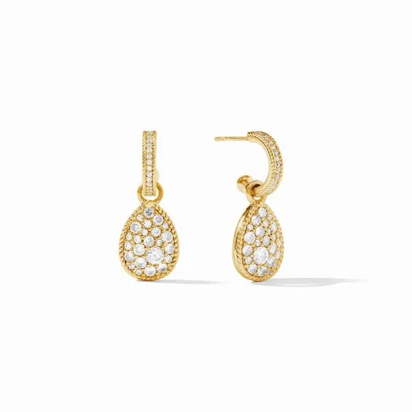 Luna Teardrop Hoop & Charm Earring Hingham Jewelers Hingham, MA