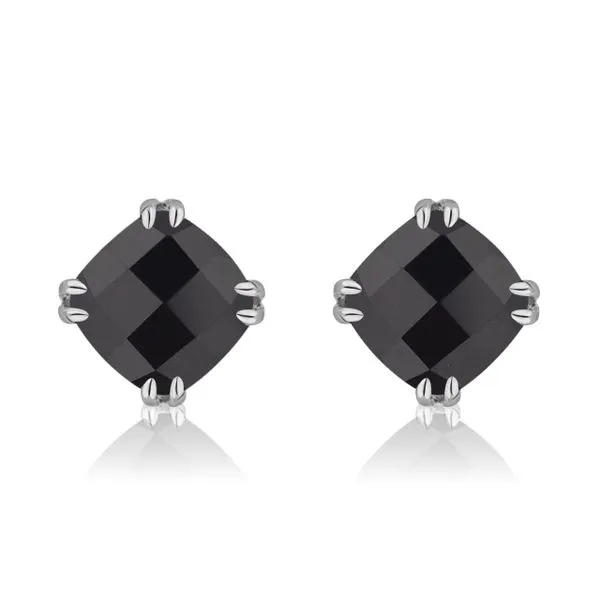 Black Onyx Cushion Stud Earrings Hingham Jewelers Hingham, MA