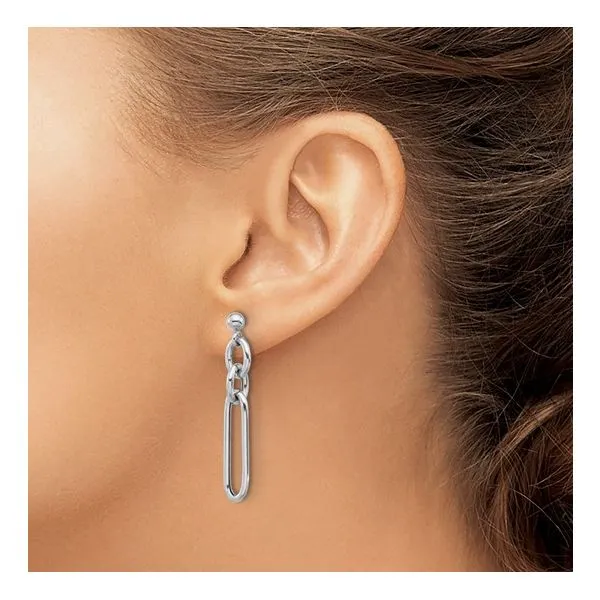 Elongated Drop Dangle Earrings Image 2 Hingham Jewelers Hingham, MA