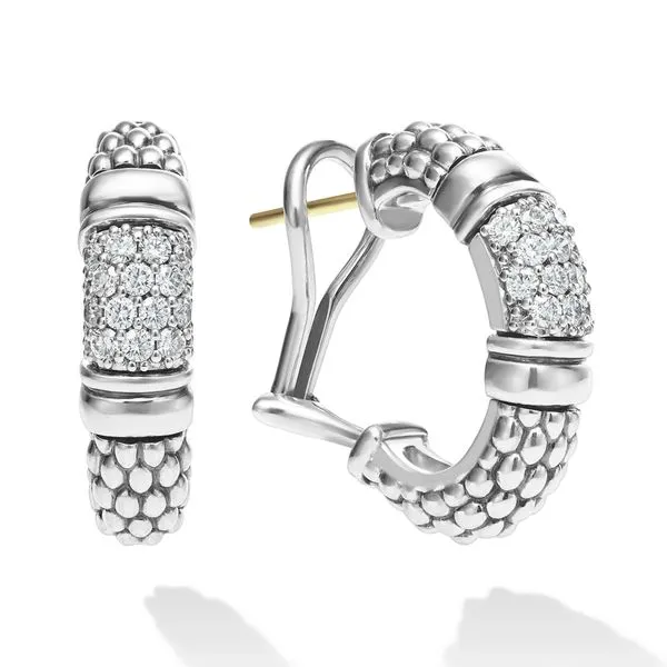 Signature Caviar Caviar Diamond Hoop Earrings Hingham Jewelers Hingham, MA