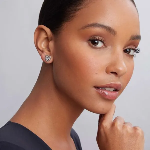 Small Silver Love Knot Earrings