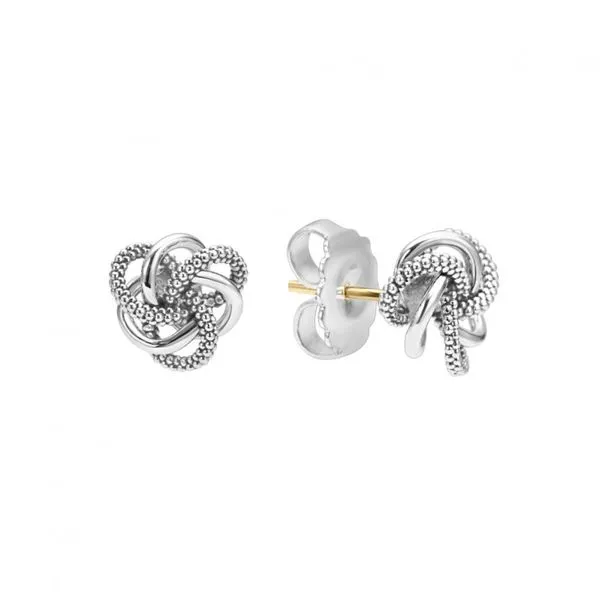 Small Silver Love Knot Earrings