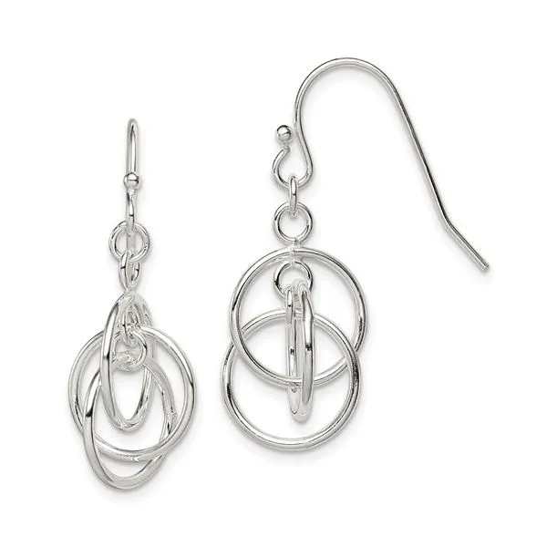 Intertwined Circle Dangle Earrings