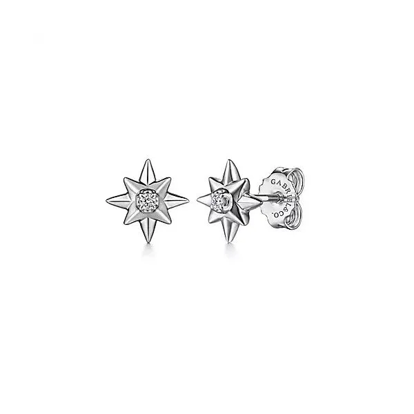 Starburst Stud Earrings with Diamonds Hingham Jewelers Hingham, MA