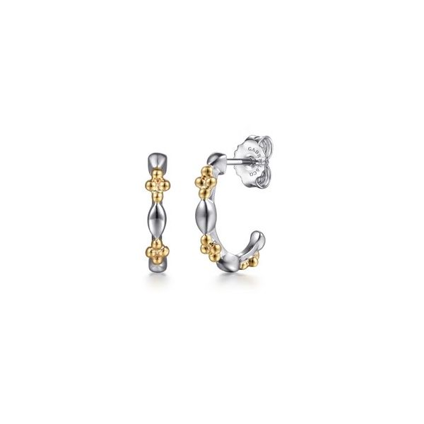 Two-Tone Hoop Earrings Hingham Jewelers Hingham, MA