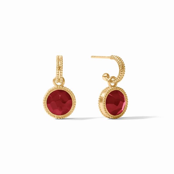 Fleur-de-Lis Hoop & Charm Earring Hingham Jewelers Hingham, MA