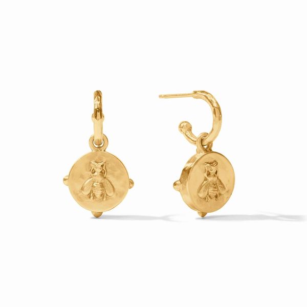 Honeybee Hoop & Charm Earring Image 2 Hingham Jewelers Hingham, MA