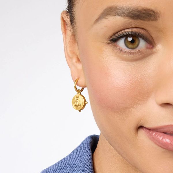 Honeybee Hoop & Charm Earring Image 3 Hingham Jewelers Hingham, MA