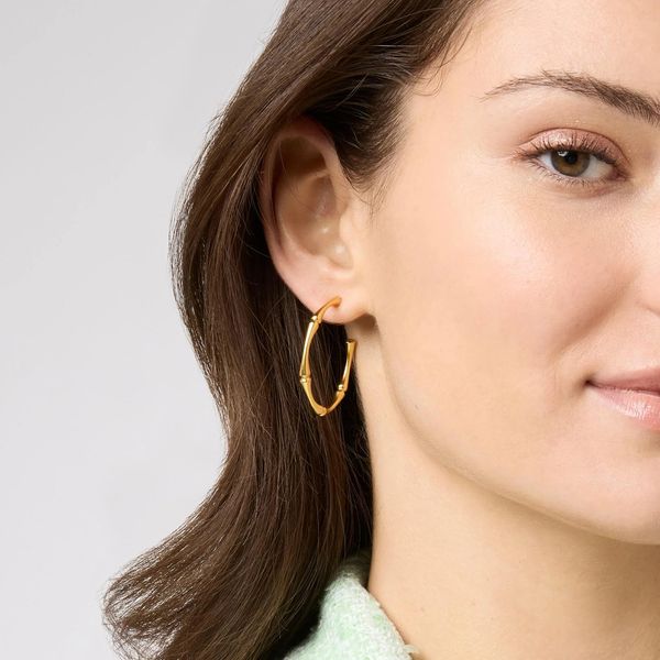 Medium Bamboo Hoop Image 2 Hingham Jewelers Hingham, MA