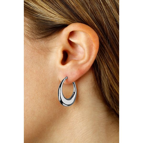 Shell Hoop Earrings Image 2 Hingham Jewelers Hingham, MA