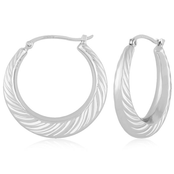 Swirled Hoop Earrings Hingham Jewelers Hingham, MA