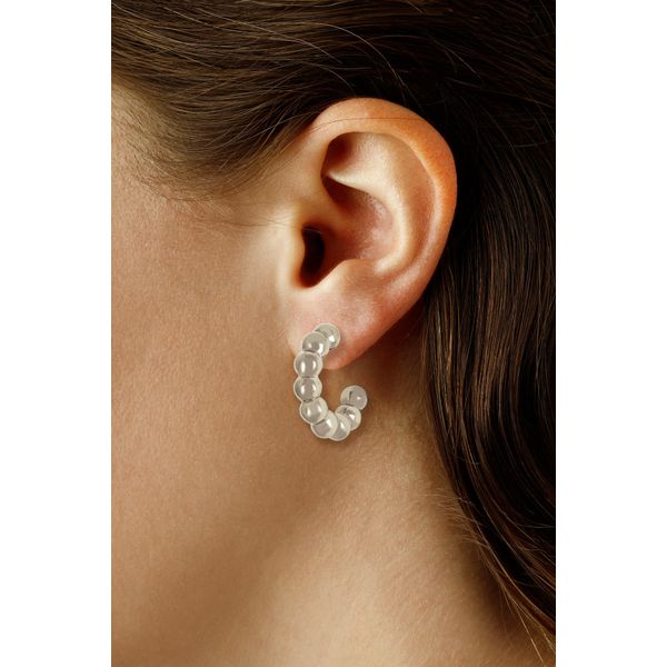 Bead Hoop Earrings Image 2 Hingham Jewelers Hingham, MA