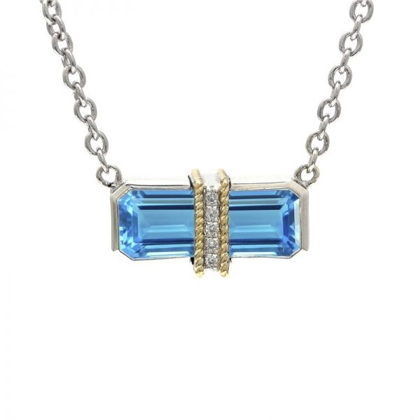 Sterling Silver Blue Topaz Necklace Hingham Jewelers Hingham, MA