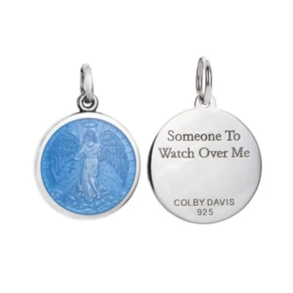 Small French Blue Guardian Angel Pendant Hingham Jewelers Hingham, MA