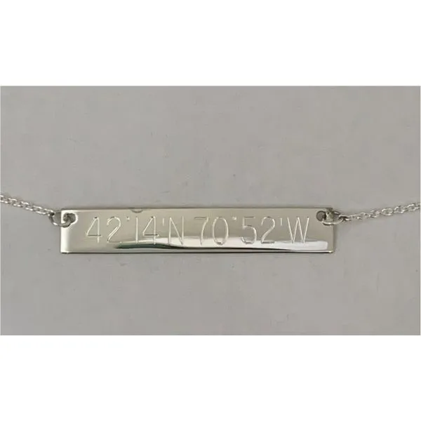 Hingham Coordinates Bar Necklace Hingham Jewelers Hingham, MA