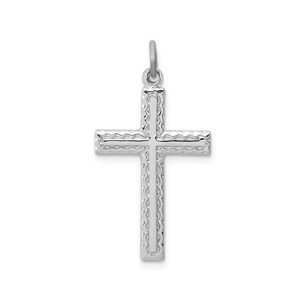 Silver Etched Cross Pendant Hingham Jewelers Hingham, MA