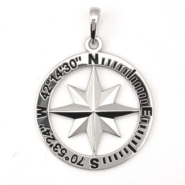 HJ Compass Rose Pendant Hingham Jewelers Hingham, MA
