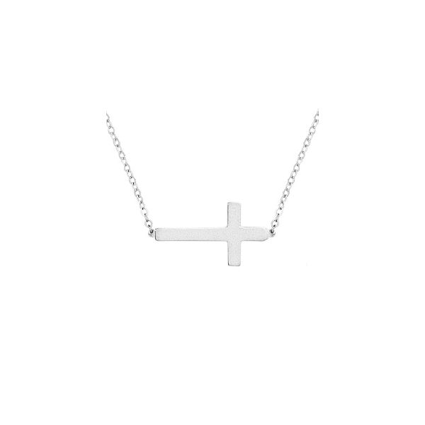Sideways Cross Necklace Hingham Jewelers Hingham, MA