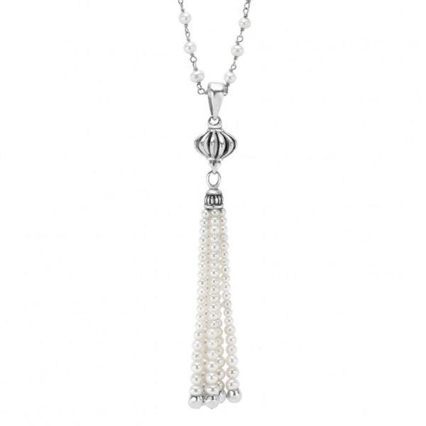 Luna Pearl Tassel Pendant Necklace Hingham Jewelers Hingham, MA