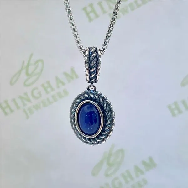 Oval Cabochon Textured Pendant Hingham Jewelers Hingham, MA