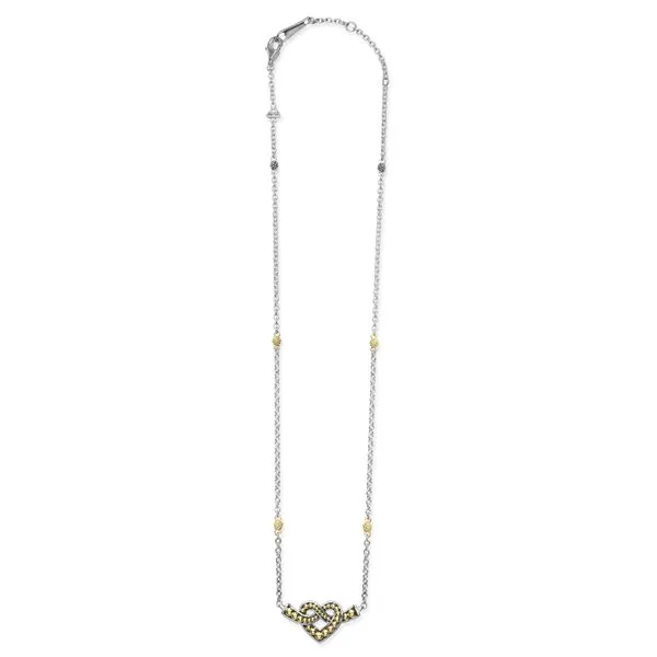 Beloved Two Tone Heart Chain Necklace Image 2 Hingham Jewelers Hingham, MA