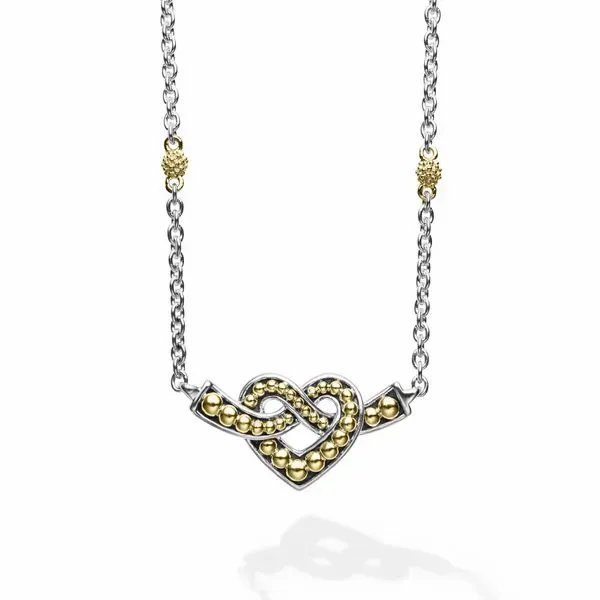 Beloved Two Tone Heart Chain Necklace Hingham Jewelers Hingham, MA