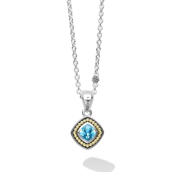 Caviar Color Swiss Blue Topaz Pendant Necklace Hingham Jewelers Hingham, MA