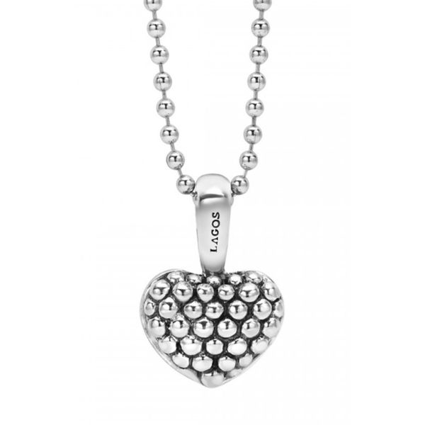 Signature Caviar Caviar Beaded Heart Pendant Necklace Hingham Jewelers Hingham, MA