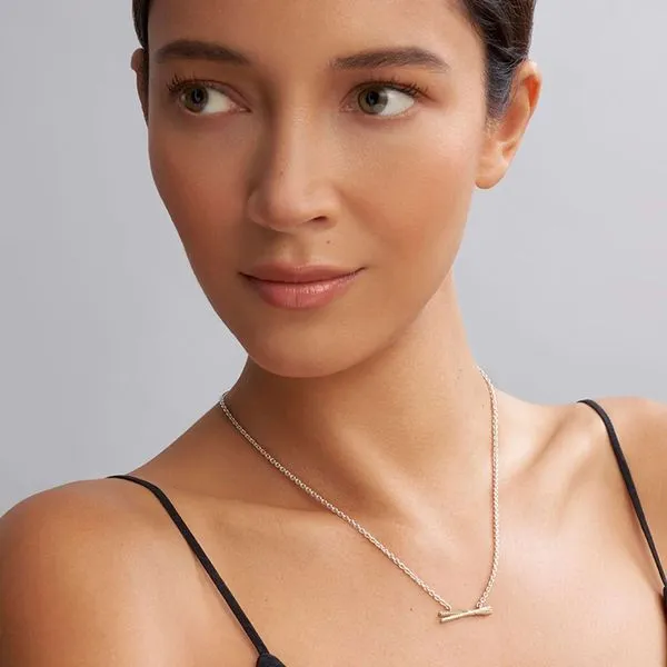 Caviar Lux Two Tone X Diamond Necklace Image 3 Hingham Jewelers Hingham, MA