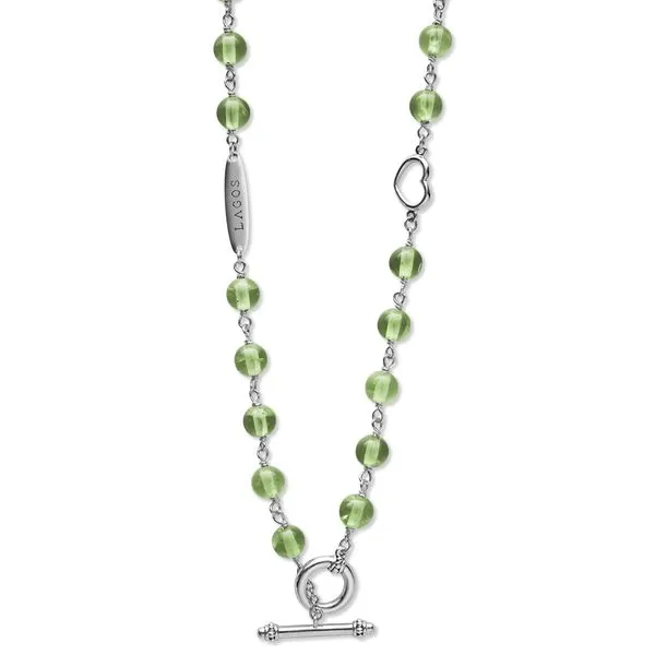 Caviar Icon Peridot Beaded Necklace Image 2 Hingham Jewelers Hingham, MA