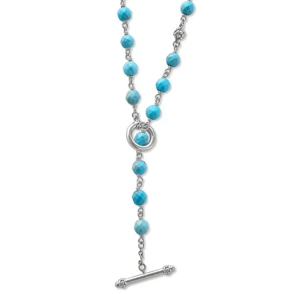Caviar Icon Long Turquoise Beaded Necklace Image 2 Hingham Jewelers Hingham, MA
