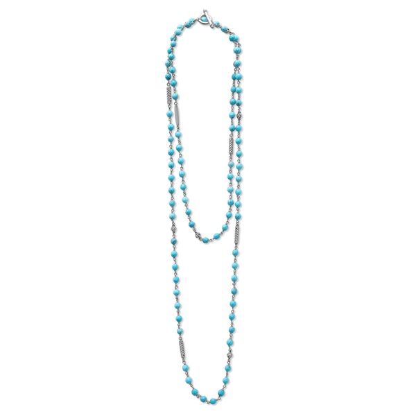 Caviar Icon Long Turquoise Beaded Necklace Hingham Jewelers Hingham, MA