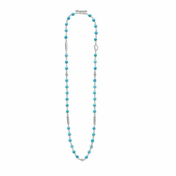 Caviar Icon Turquoise Beaded Necklace Image 2 Hingham Jewelers Hingham, MA