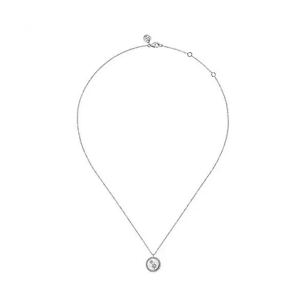 Diamond Stars Disc Pendant Necklace Image 2 Hingham Jewelers Hingham, MA