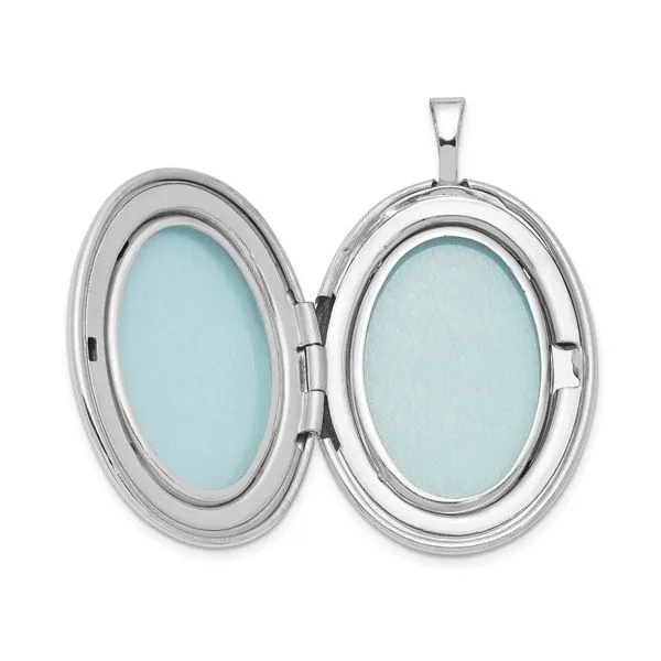Oval Locket with Diamond Image 2 Hingham Jewelers Hingham, MA