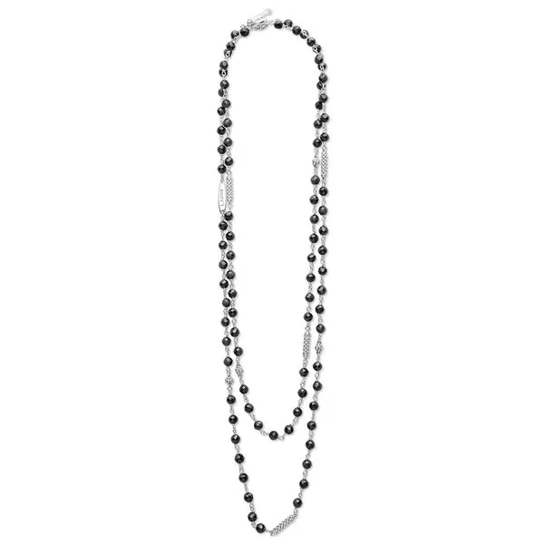 Caviar Icon Long Black Ceramic Beaded Necklace Image 2 Hingham Jewelers Hingham, MA
