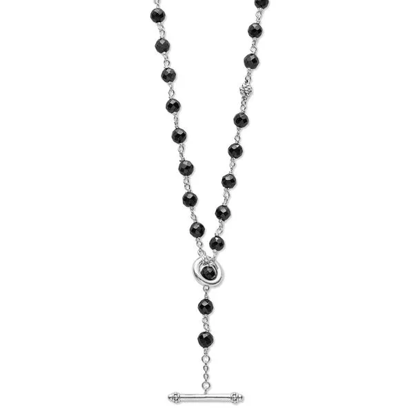 Caviar Icon Long Black Ceramic Beaded Necklace Image 4 Hingham Jewelers Hingham, MA