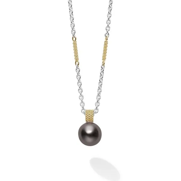 Luna Tahitian Black Pearl Pendant Necklace Hingham Jewelers Hingham, MA