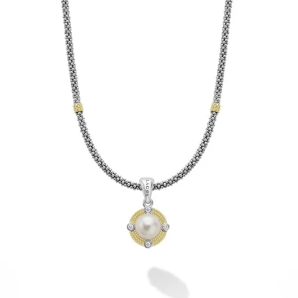Luna Pearl Diamond Caviar Necklace Hingham Jewelers Hingham, MA